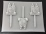 594sp Blue Dog and Friend Chocolate or Hard Candy Lollipop Mold